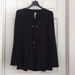 New Directions Black Top Large Long Sleeves